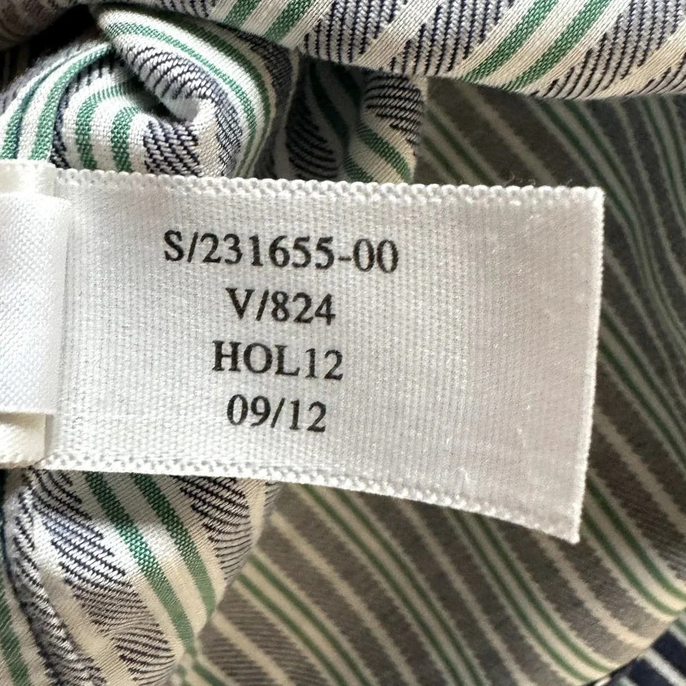 Banana Republic Men's Non‎ Iron Tailored Slim Fit Stripe Dress Shirt Size Medium